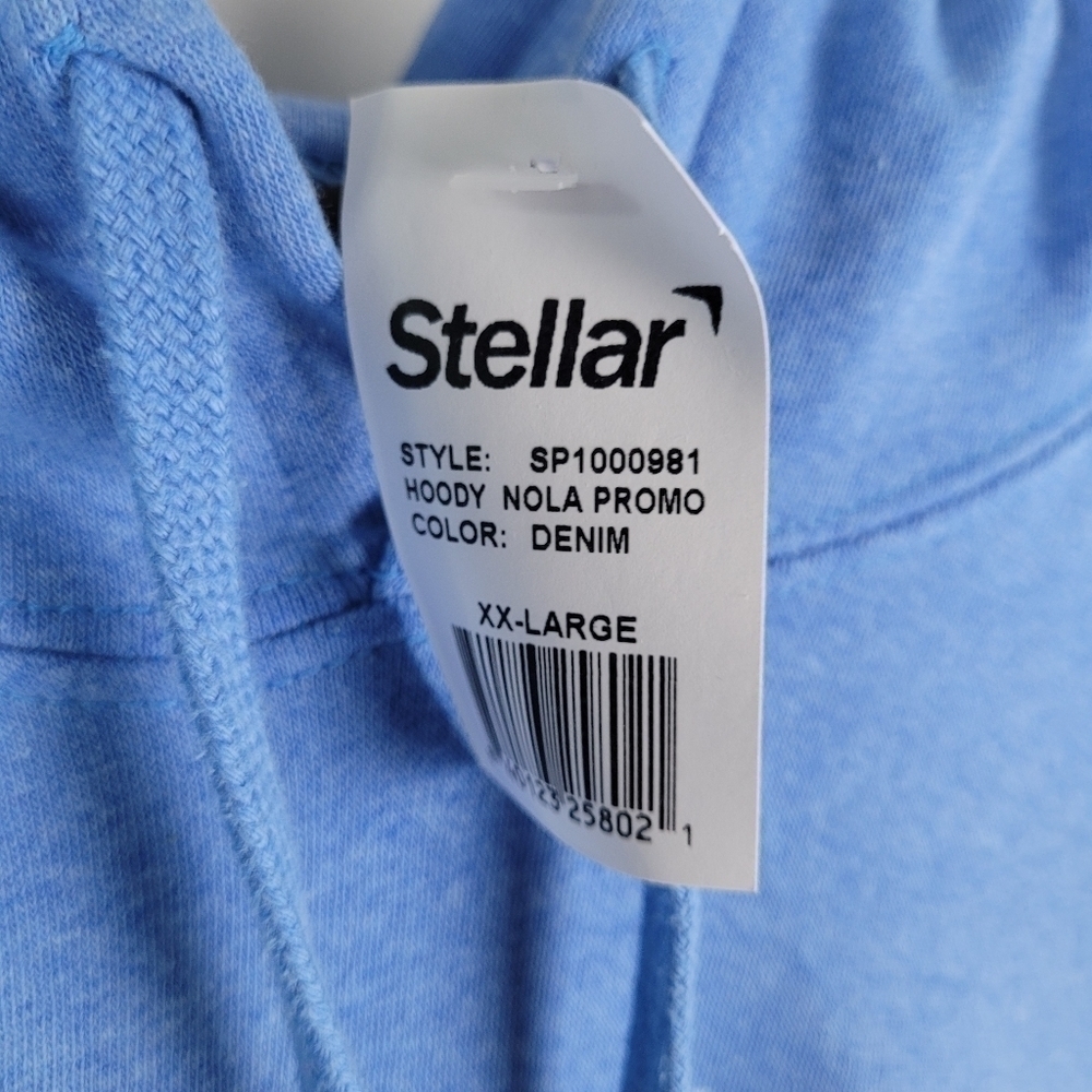 NEW New Orleans The Big Easy Louisiana Men’s Sweatshirt Hoodie Denim Blue Sz XXL - Picture 7 of 7